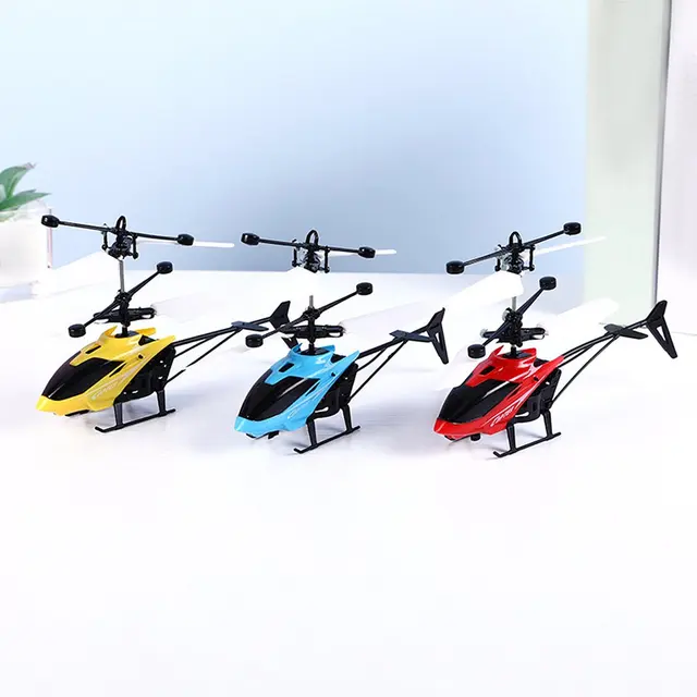 Flying Mini Guide Airplane Remote Control Airplane Helicopter Children Plastic Flashing Light Red Toy 4