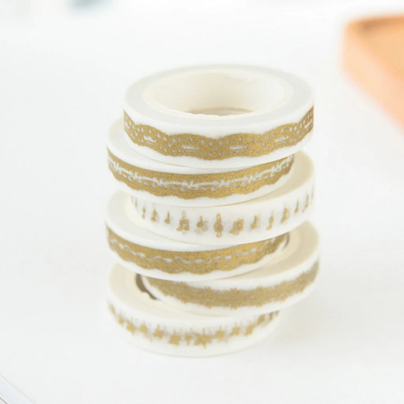 

30 Design Gold printing tape Japanese Paper tape Gift Sealing Happy Planner Masking tape Decorative bullet journal Thank you