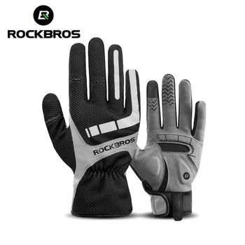 

ROCKBROS Bicycle Cycling Gloves Windproof Keep Warm Autumn Winter Men Women Thick Sport Gloves Touch Screen Thermal Bike Gloves