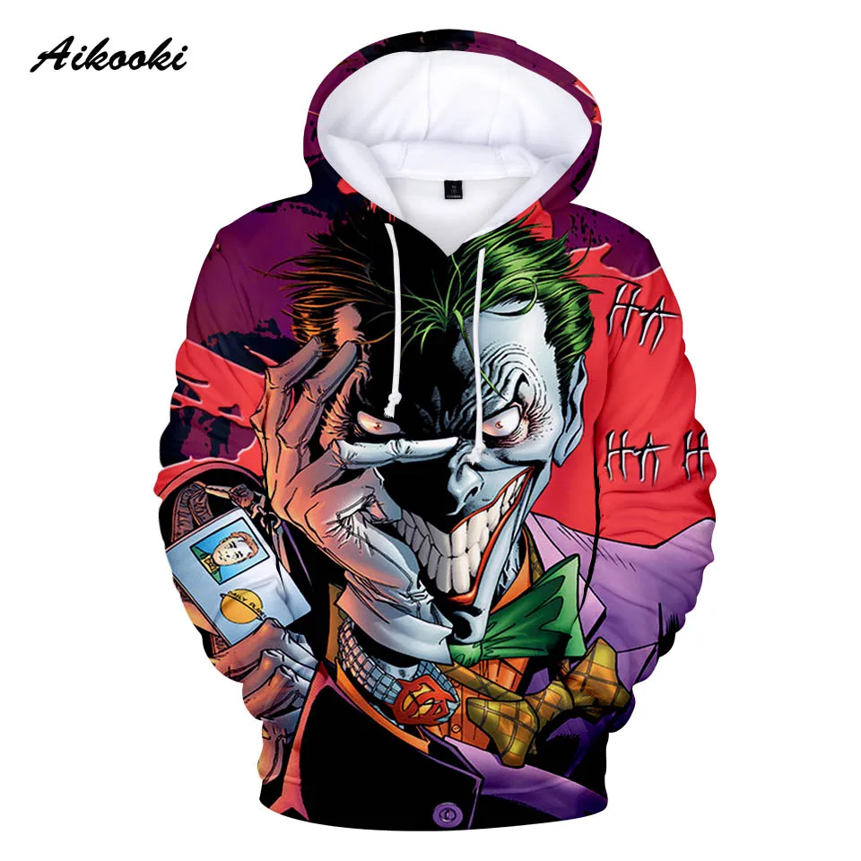 Толстовка с капюшоном HAHA Joker 3D толстовки для мужчин и женщин новинка модная