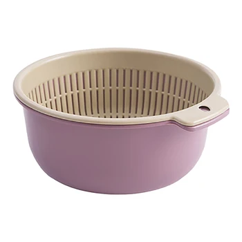 

2 In 1 Nordic Rice Spaghetti Fruit Vegetable Pasta Colander Food Multifunction With Handle Kitchen Strainer Baskets Mixing Bowl