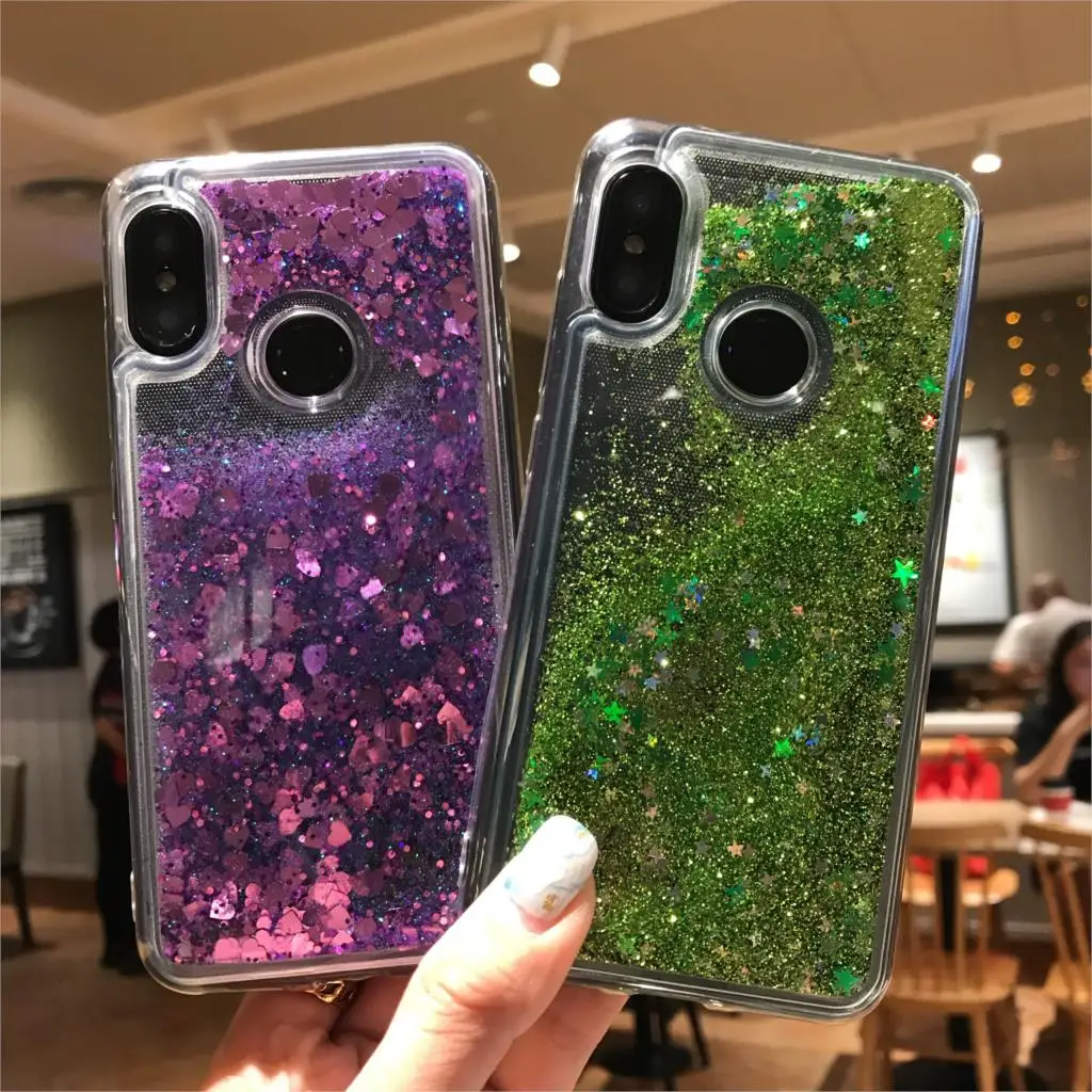 Роскошный чехол Dyna mi c жидким зыбучим песком из ТПУ для Xiao Red 5 Plus Note 6 Pro 7 8 8A 7A 6A 5A 4A 4X