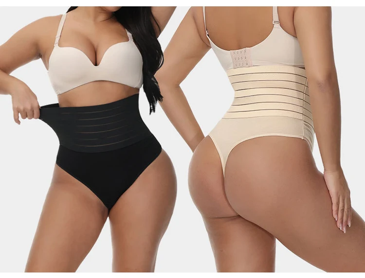 strapless shapewear Women High Waist Shaping Thong Breathable Body Shaper Panties Slimming Tummy Underwear Meet'r Butt Lifter Seamless Shaperwear spanx shapewear