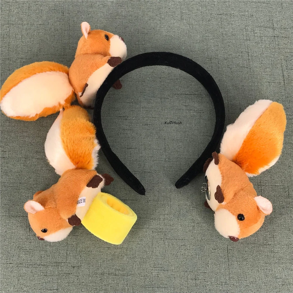 3 تصاميم، لعبة السنجاب القطيفة الجديدة، دمية لعبة الحيوانات المحشوة لتزيين الشعر