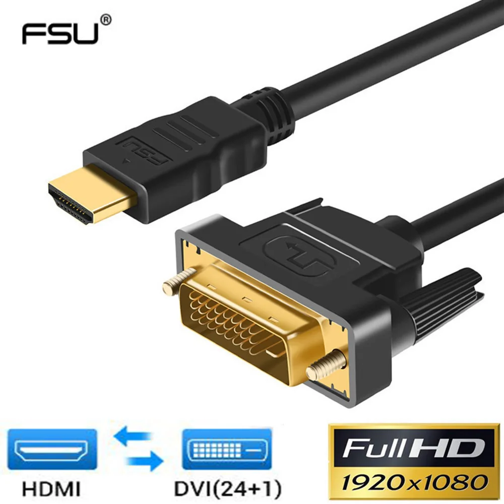 Pin-Adapter Cables Hdmi-Compatible-Cable DVI-D XBOX for To 1M 2M 24--1 1080P 3D