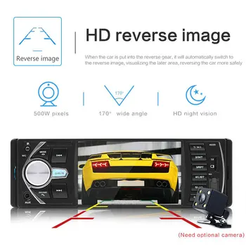 

Vehemo 4.1-Inch Auto MP5 Player Car Bluetooth MP5 MP3 Steering Wheel Remote Control Rear View Automotive FM Radio