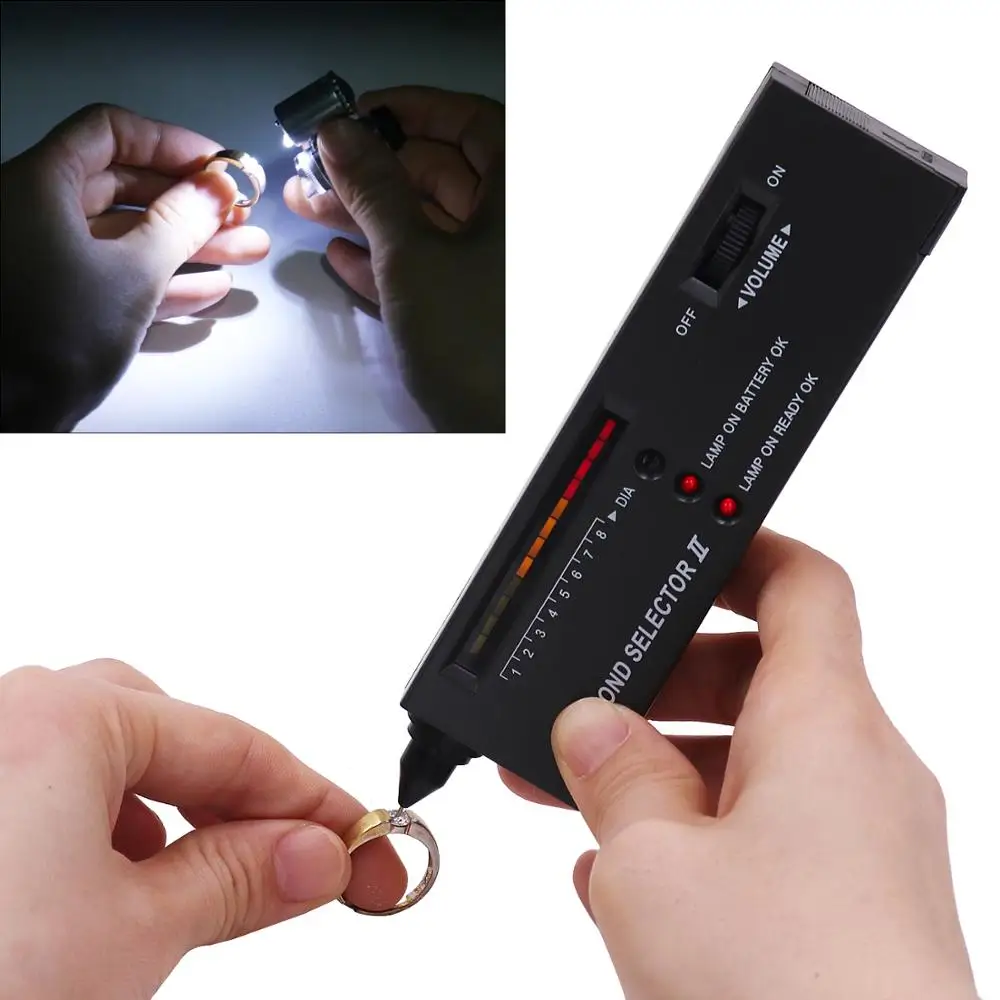 Goede Diamant Tester Hoge Nauwkeurigheid Draagbare Diamant Detective Test met Gem Tester Juwelier Test Tool Juweliersloepje 45X Vergrootglas