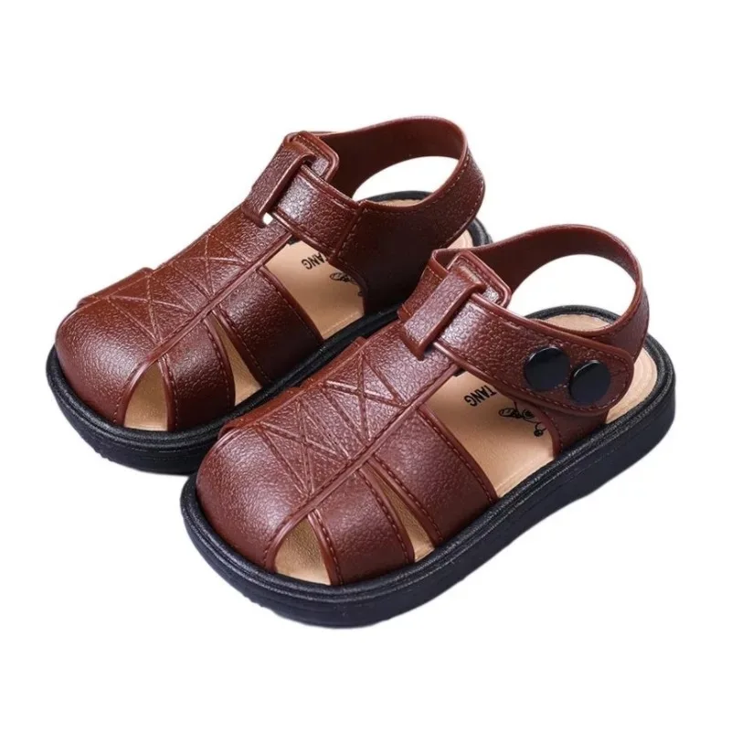 Летние повседневные сандалии для маленьких мальчиков и девочек удобная детская обувь на нескользящей мягкой подошве для новорожденных и малышей от 1 до 6 лет
