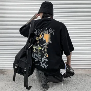 

#1309 Men's short sleeve 2020 Xia Xin fashion brand hip-hop loose rock printed T-shirt