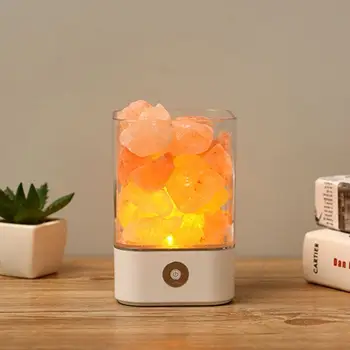

LED Crystal Salt Light Natural Air Purifier Relieve Fatigue Stress Mood Creator Warm Lighting Lava lamp Bedroom Living Room