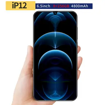 

6.5 Inch Smartphone iP12 8GB 128GB 4800mAh 24 MP Mobile Phone Triple Slot Snapdragon 865 8 Core Global Version Android Cellphone