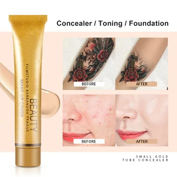 

Concealer Makeup Cover Acne Marks Scar Tattoo Dark Circles Freckles Multipurpose Liquid Foundation MPwell