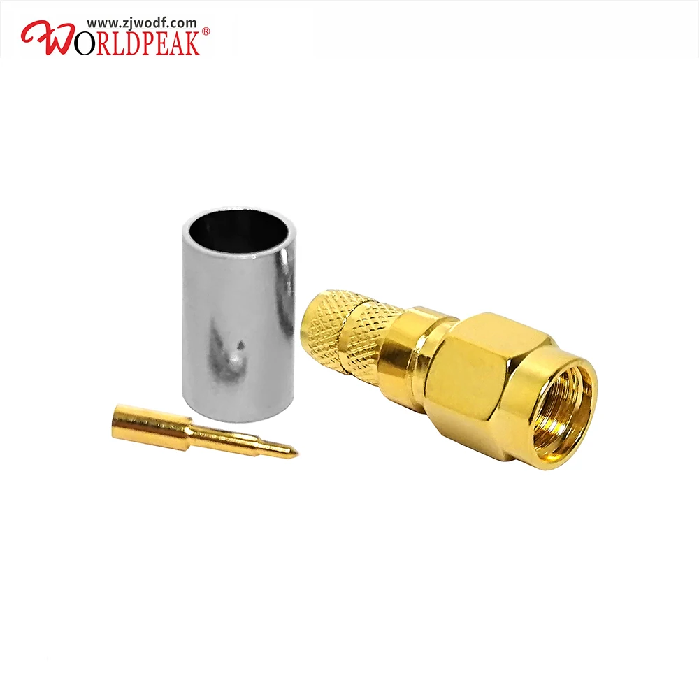 para 10 Peças Sma Macho Plug Reta Crimp rf Conector para H155 Cabo
