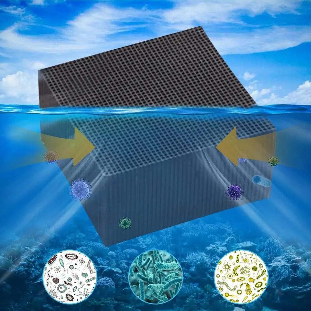 Эко-аквариум очиститель воды куб 10x10 см ультра сильная фильтрация и поглощение многоразовый фильтр для воды с активированным углем