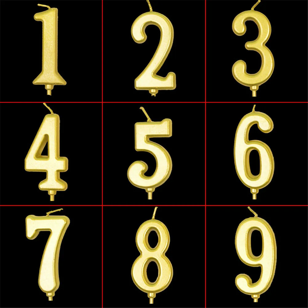 Блестящая золотая свеча с цифрами короны для детей 0, 1, 2, 3, 4, 5, 6, 7, 8, 9 лет, для девочек и мальчиков, на день рождения, торты, декоративные свечи