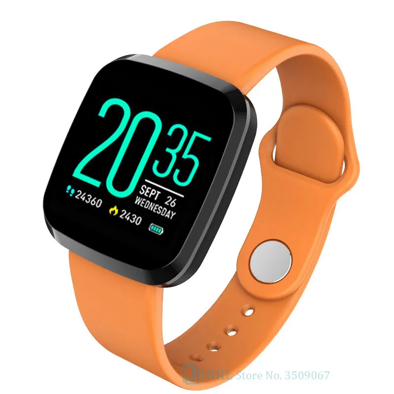 Новые умные часы для женщин и мужчин, умные часы для Android, IOS, электроника, умные часы, фитнес-трекер, силиконовый ремешок, Смарт-часы, часы - Цвет: P3 orange