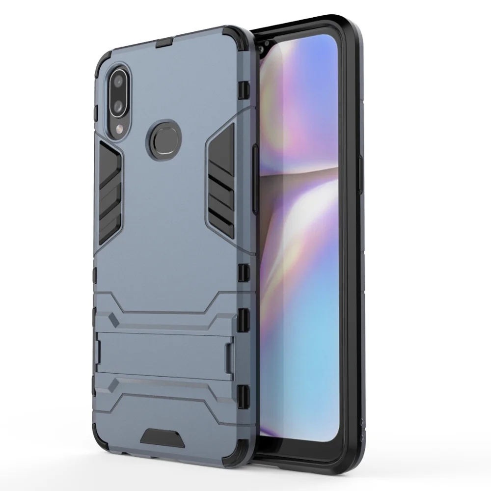 Для Xiaomi Redmi 7A Redmi 7 задняя крышка Подставка Броня противоударный чехол для Redmi 7 7A note7 чехол - Цвет: NavyBlue