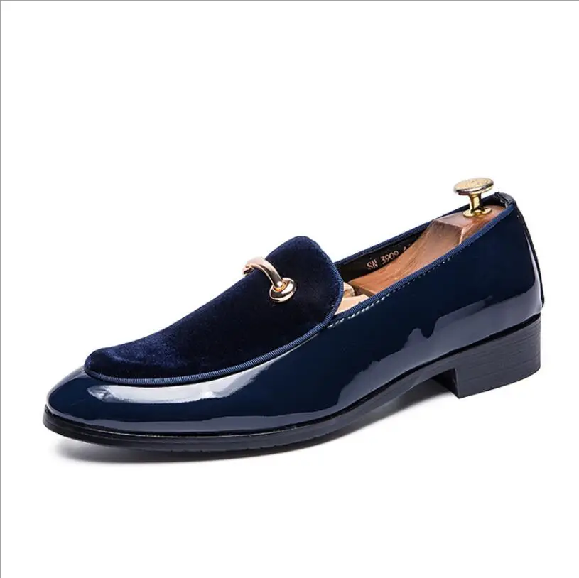 CS761 Мужские модельные туфли; роскошные кожаные модные свадебные туфли для жениха; роскошные мужские оксфорды в итальянском стиле; zapatos de hombre - Цвет: blue