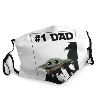 

1 Dad Baby Yoda Non-Disposable Face Mask The Mandalorian Star Wars Anti Haze Dust Mask Protection Respirator Mouth Muffle