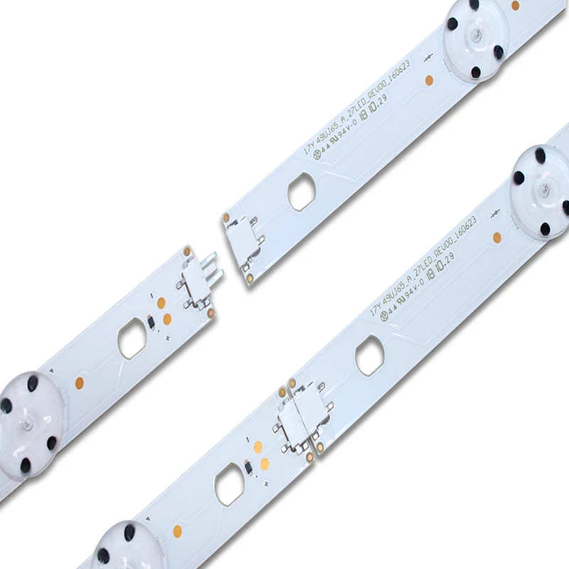 Tira de Retroiluminação Led para lg Pcs 49uj630 49lj614v 49uj634v 49uj701v 49uj670 49uj651v 49uj670 17y 49lj61 49uj65 _ a B_27led - Imagem 5