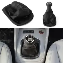 Черная из искусственной кожи 5 скоростей ручная Автомобильная рукоятка для рычага переключения передач гетры крышка багажника автомобиля Стайлинг для VW PASSAT B5 Volkswage