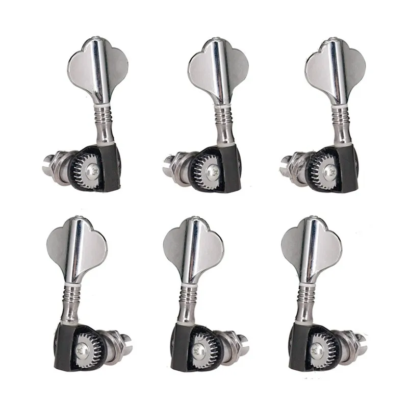 A Set 3R3L Chrome Electric Bass Guitar Tuning Pegs Machine Heads Tuners