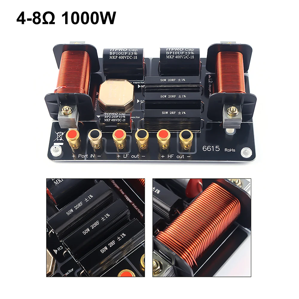 AIYIMA аудио кроссовер этап Динамик 600W 1000W 1500W ВЧ бас 2 Way кроссовер фильтр делитель частоты 12-18 дюймов Динамик s - Цвет: 1000W Crossover
