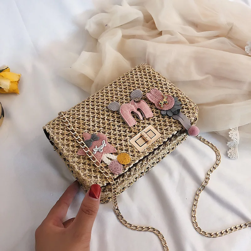 

Summer Online Celebrity Bag Women's 2020 New Style Western Style Versitile Fashion Fairy Hipster Chain Shoulder Straw Bag