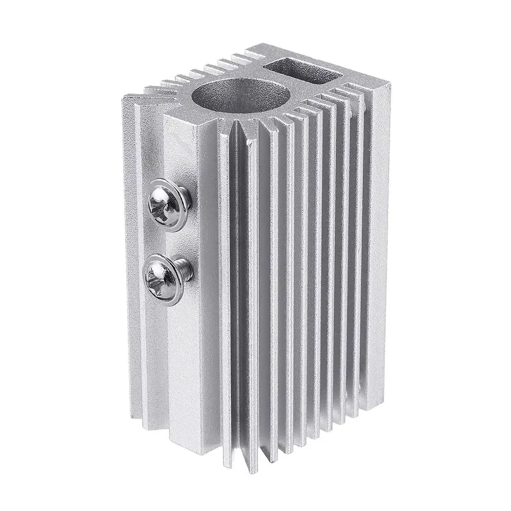 DANIU Sliver 58x22x27mm Silver 12mm Aluminum Heat Sink Groove Fixed Radiator Seat Cooling Heat Sink for 12mm Laser Diode Module