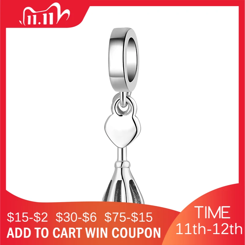 

925 Sterling Silver Kitchenware Hand blender Whisk Charms Pendant fits Original JIUHAO European Charm Bracelets Jewelry Making