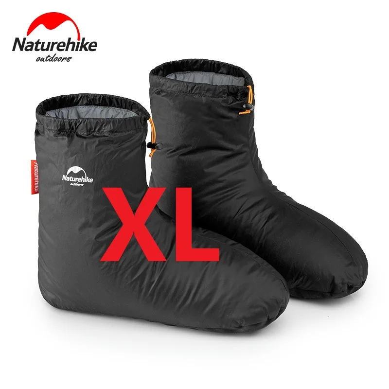 XL Naturehike Sleeping Bag Accessories Goose Down Slippers Outdoor Camping Down Socks Warm, Water Resistant, Available