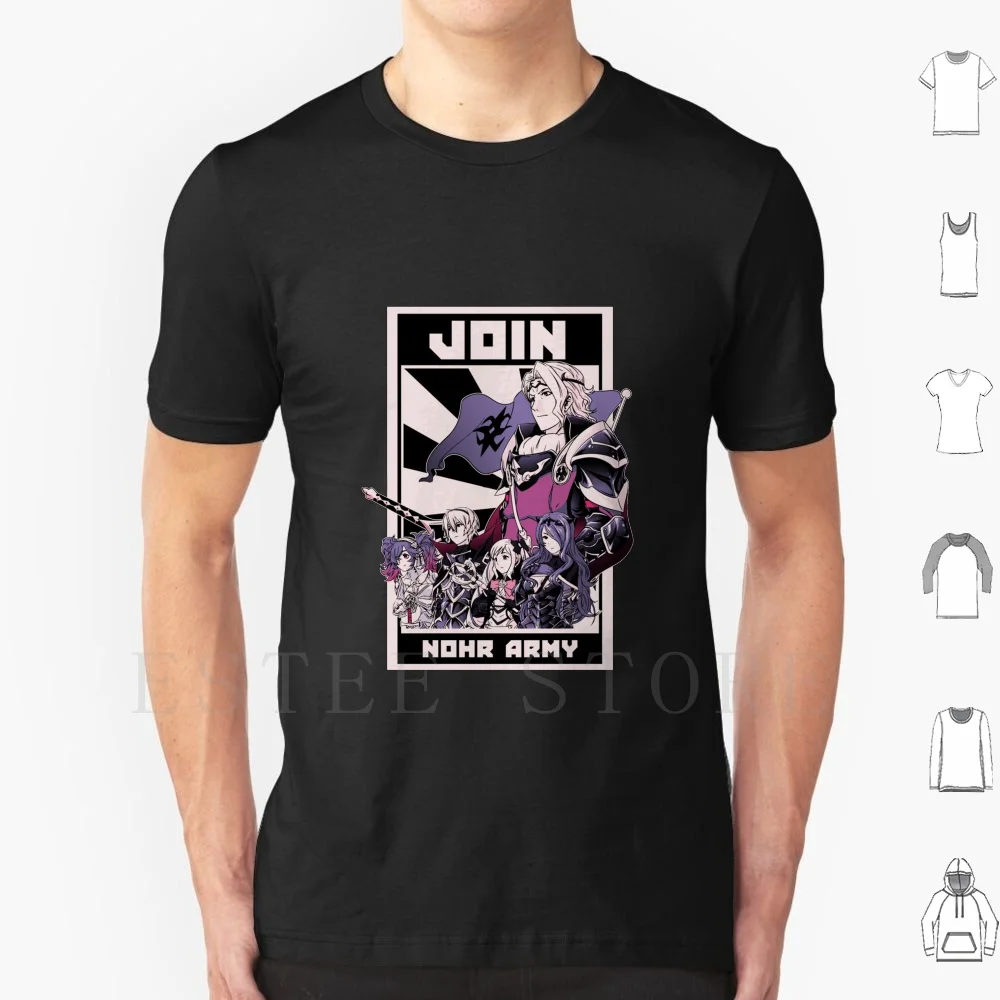 Unire Nohr! Maglietta Fai Da Te Di Grandi Dimensioni 100% Cotone Emblema Del Fuoco Nohr 3Ds Videogiochi Karl Camilla Pieri Elise Leon Xander Smash Bro