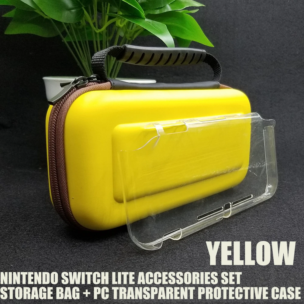 Цвет: желтый Rend switch lite сумка для хранения для nintendo switch lite для переключателя мини-Протектор Чехол 20 слотов для игровых карт и ТПУ чехол в подарок - Цвет: Цвет: желтый