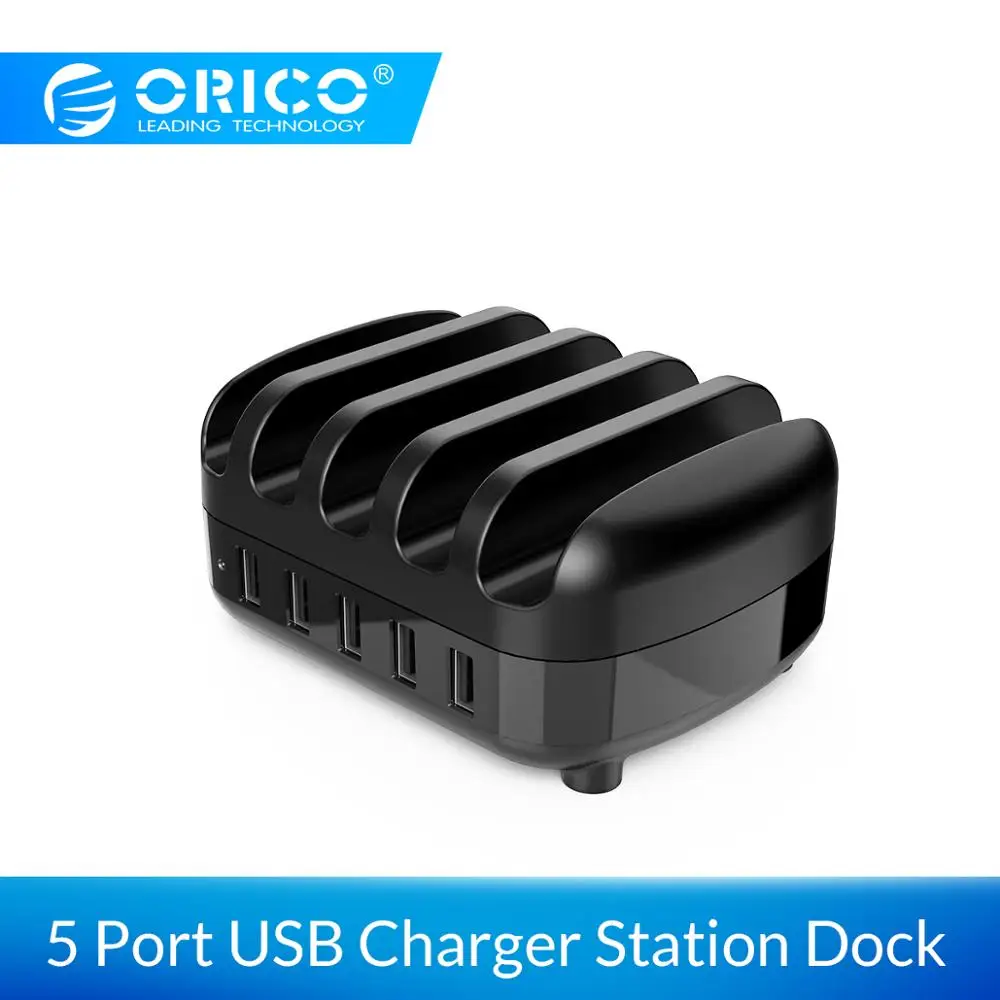 Online Estación de carga ORICO 5 puertos USB con soporte 40W 5V2. 4A * 5 carga USB para iphone tableta Kindle