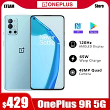 Global Rom OnePlus 9R 9 R 5G Smartphone 8GB 128GB Snapdragon 870 Mobil Phone 120Hz AMOLED Display 65W Warp Support OTA and NFC