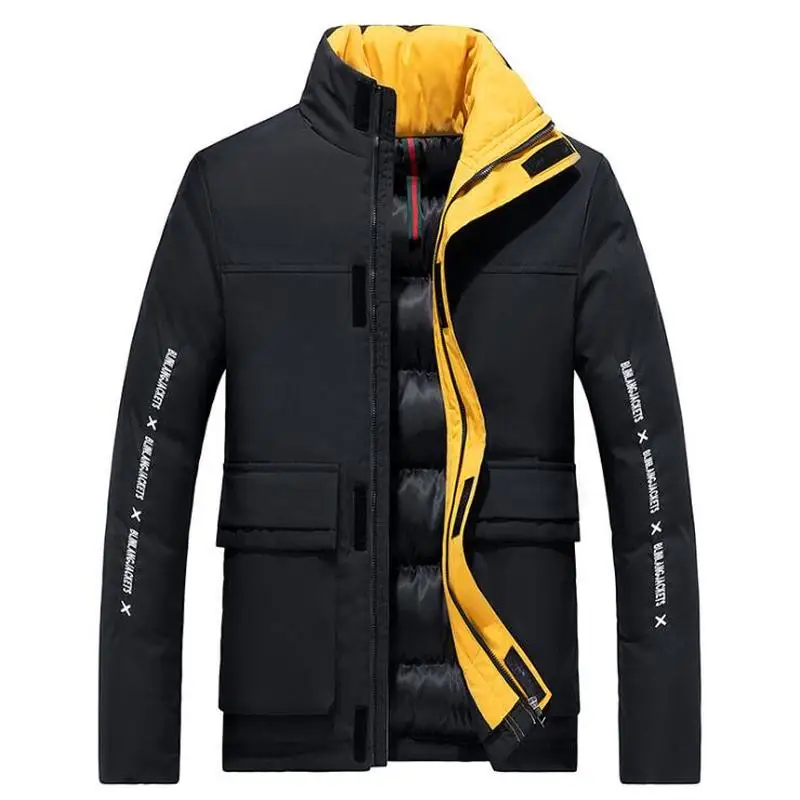 

Mens Winter Warm Parkas Jackets Mens Casual Loose Down Jackets Large Size Letter Print Cotton Thicken Warm Jacket And Coats 6XL