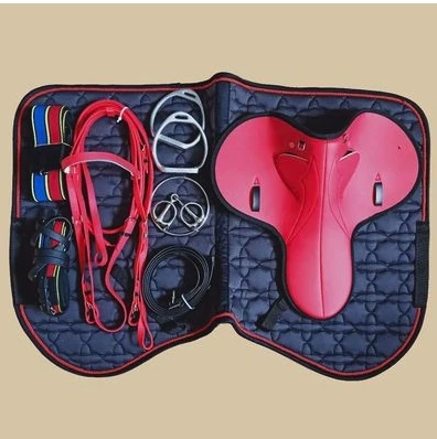Horse equipment, morning exercise saddle, thickened racing saddle, harness, integrated saddle 3 colors