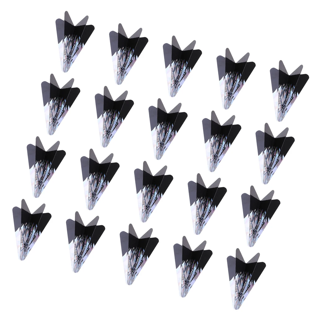 20pcs Dart Flights Standard Geometric Patterns Darts Flights Protectors Darts Accessories Kit