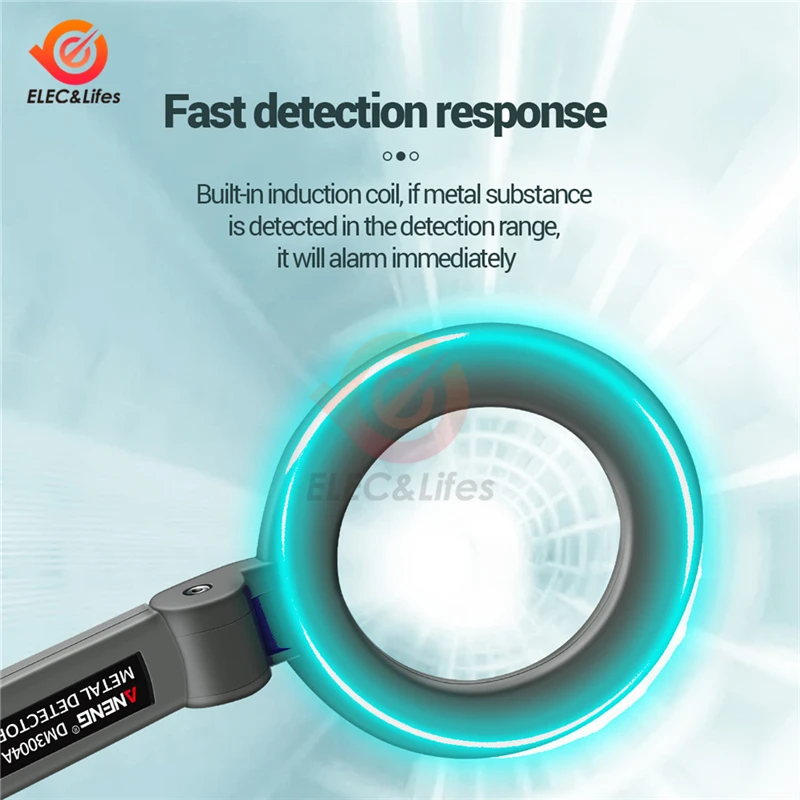 Metal Detector DM3004A Handheld Adjustable Portable Tracker Pinpointer Alarm Sensitive Search Coil Metal Detect Tool