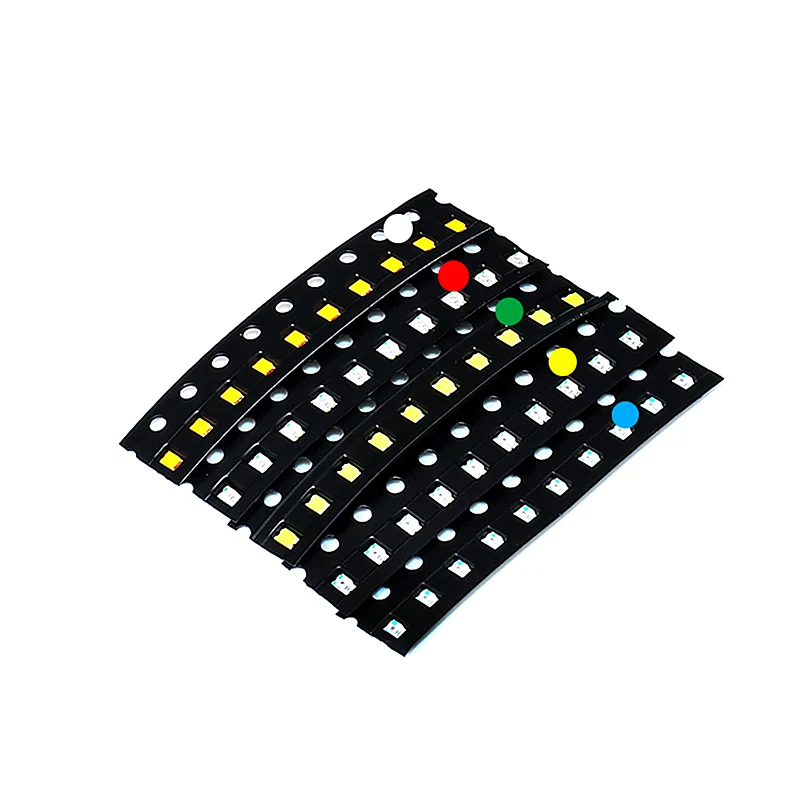 

100pcs=5colors x 20pcs 5050 5730 1210 1206 0805 0603 LED Diode Assortment SMD Diode Kit Green/ RED / White / Blue / warm white