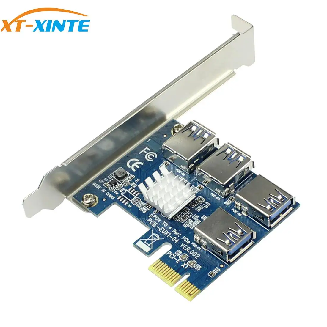 PCIe 1 до 4 PCI express 16X слоты, Райзер карта PCI E 1X к внешнему 4 PCI e USB 3,0, адаптер, карта усилитель для майнинга биткоинов|pcie multiplier|pci express 16xriser card pci-e | АлиЭкспресс