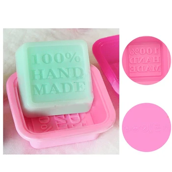 

New 3D Square Shape Design Handmade DIY Silicone Mold Soap Mold Fondant Cake Decorating Tools Soap Making Random Color