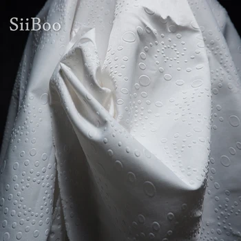 

Siiboo cotton blend embossed twill fabric for women dress suits textured quality tissue sp6313