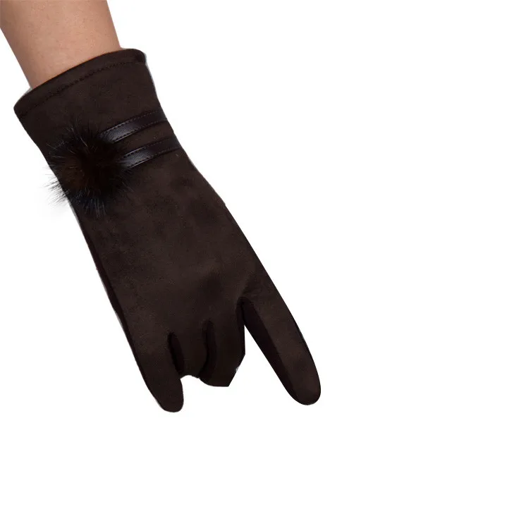 Women Cotton Winter Gloves Winter Warm Soft Wrist Gloves Solid Color Fashion Comfortable Ladies Gloves Hot Sale#Nu