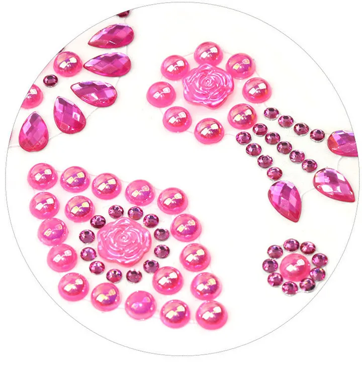 3   Pearl Resin Rhinestone Stickers Butterfly Rose Flower Diy Handmade Mobile Phone Nails Diy Jewelry Acrylic Drill Stickers