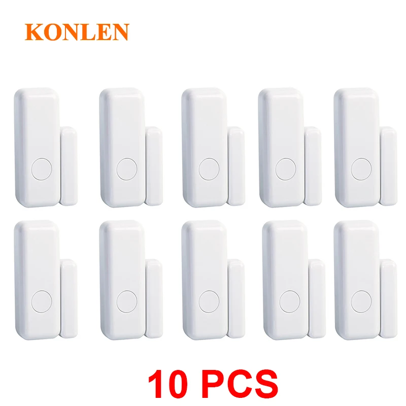 Wireless 433mhz Mini Door Security Sensor Window Open Alert Detector Magnetic Contact Anti Theft for KONLEN Smart Alarm Panels 