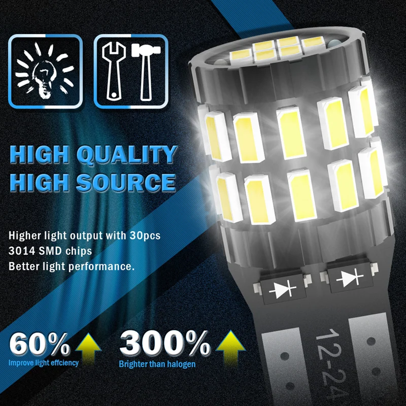 Katur-T10 LED Canbus W5W LED  ڵ , 3014 30SMD ڵ ׸  194 168       12V, 10 