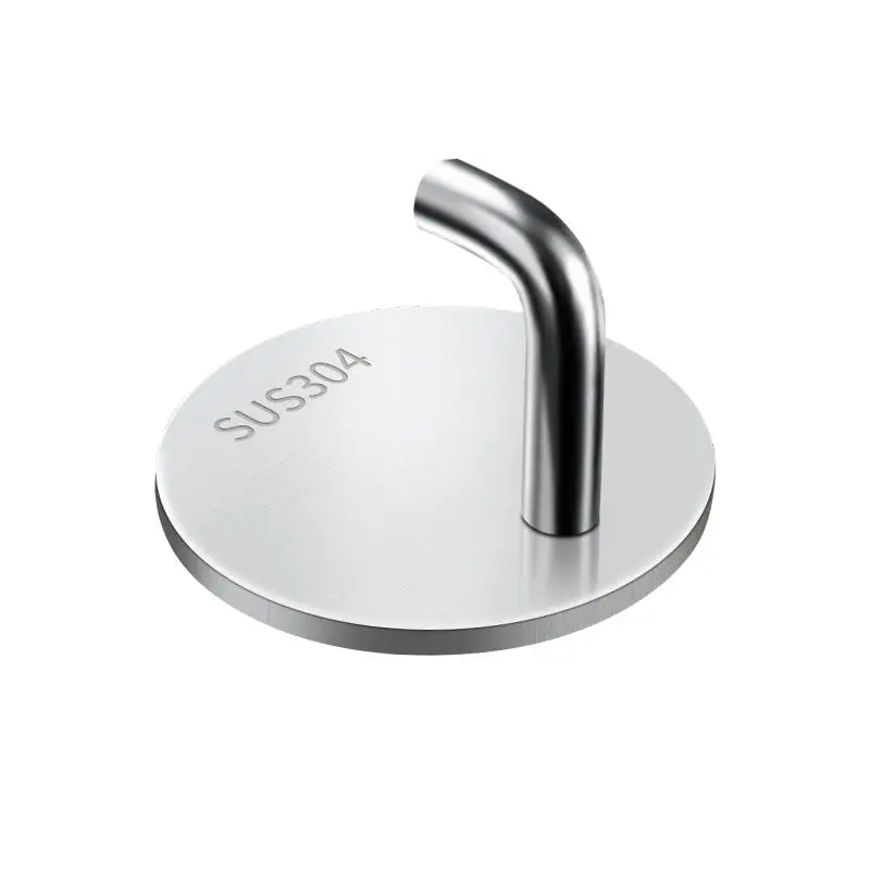 2PCS Stainless Steel Robe Hooks No Drilling Coat Hat Hook Towel Rack Wall mounted Storage Hanger for Bathroom Kitchen Hardware