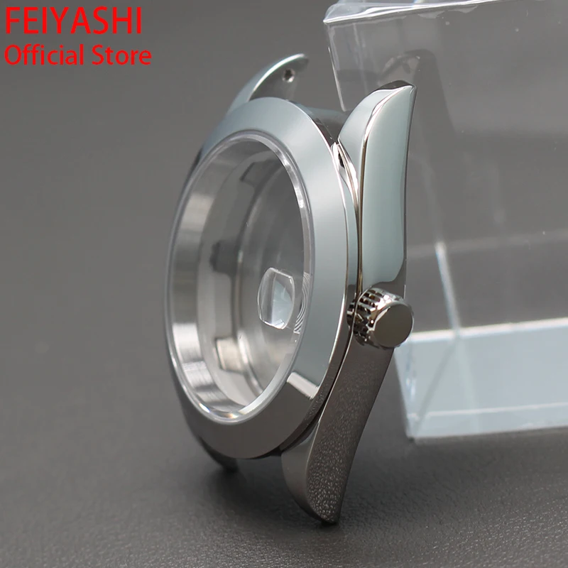 36mm 40mm Men's Watch Cases Sapphire Crystal Glass Waterproof 10ATM For Seiko nh34 nh35 nh36/38 Miyota 8215 Movement 28.5mm Dial