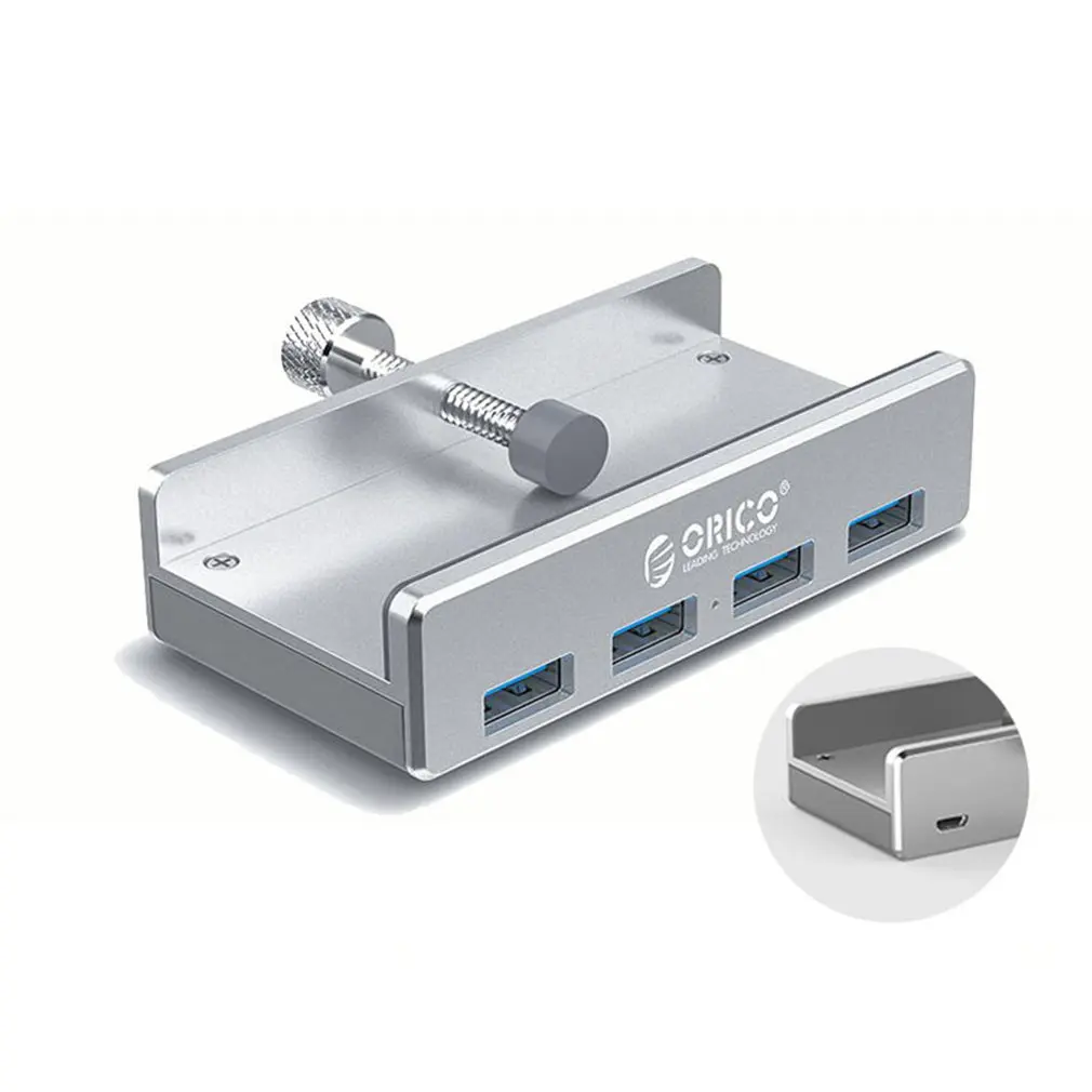 ORICO алюминиевый 4 порта USB 3,0 зажим концентратор с питанием высокая скорость 5 Гбит/с передача данных для MAC OS PC(MH4PU-P